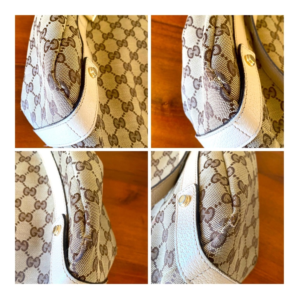 🔥SOLD🔥AUTHENTIC GUCCI SHOULDER BAG CANVAS - Picture 7 of 12